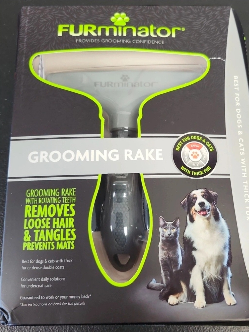 FURminator Grooming Rake - Black/Gray